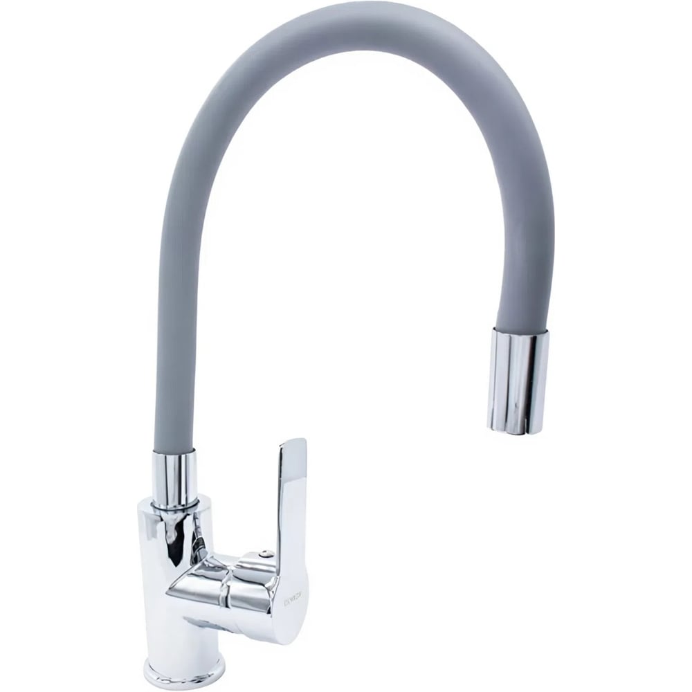 Изображение товара Смеситель для кухни DORON DC 2655GREY-N однорычажный с гибким изливом серый