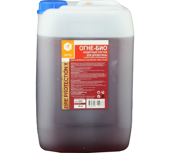 Изображение товара Огне-биозащитный состав для древесины APIS FIRE PROTECTION БАРЬЕР-Эконом, канистра 10 кг 4665296512376