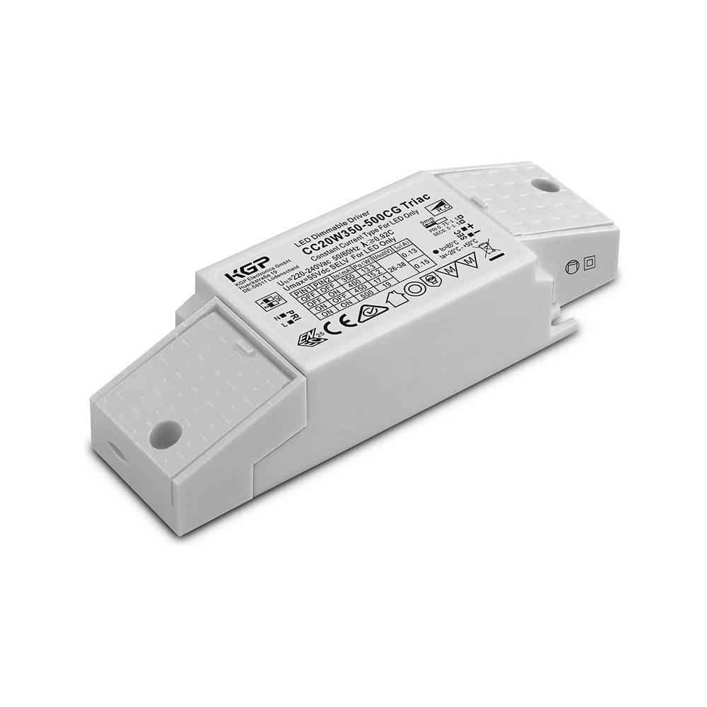 Изображение товара LED-драйвер 20Вт AC-DC CC20W350-500CG Triac для светодиодных лент и осветительных приборов