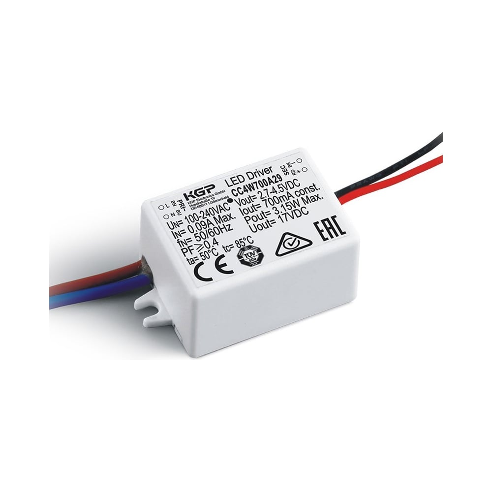 Изображение товара LED-драйвер KGP 3,5Вт AC-DC CC4W200A29 для светодиодных лент