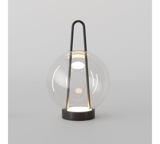 Изображение товара Настольный светодиодный светильник Eurosvet Frasco со стеклянным плафоном 80507/1 черный a069349