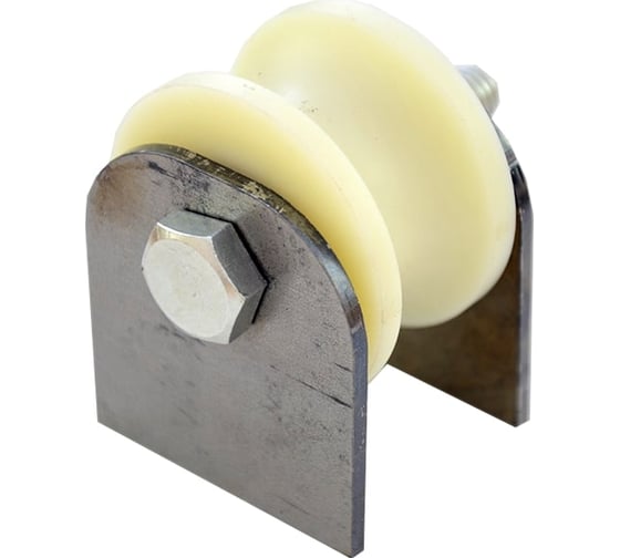 Изображение товара Ролик Rolik-Opt капролон, d.50 мм, под трубу d.1/2", на пластинах К2523