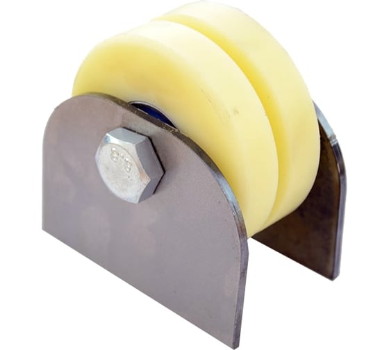 Изображение товара Ролик для ворот Rolik-Opt капролон, d.70 мм, под полосу, на пластинах К2702