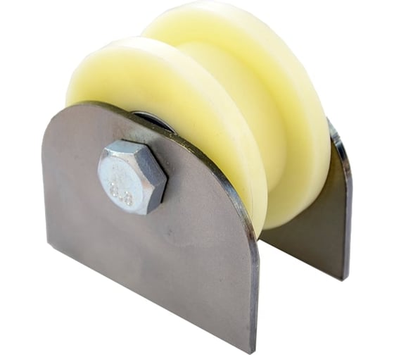 Изображение товара Ролик для ворот Rolik-Opt капролон, d.70 мм, под профильную трубу 20х20 мм, на пластинах К2705