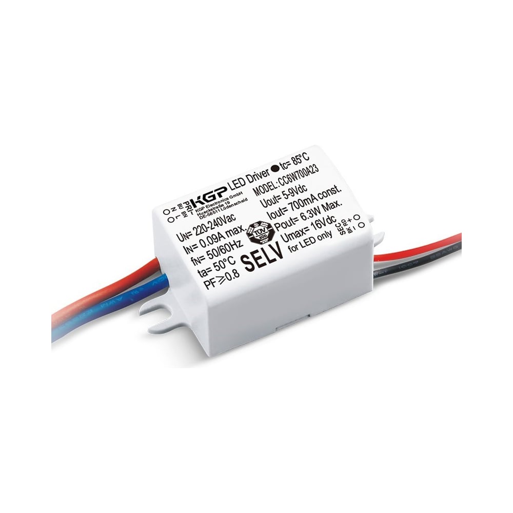 Изображение товара LED-драйвер KGP 7Вт AC-DC CC6W500A23 для светодиодных лент