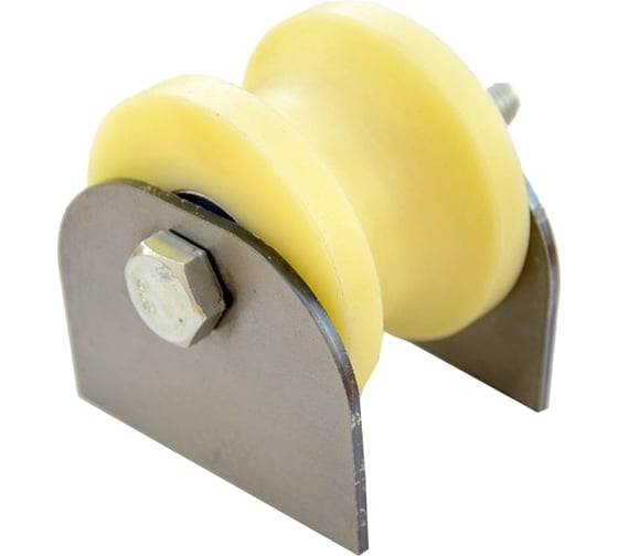 Изображение товара Ролик для ворот Rolik-Opt капролон, d.70 мм, под трубу d.40 мм, на пластинах К2714