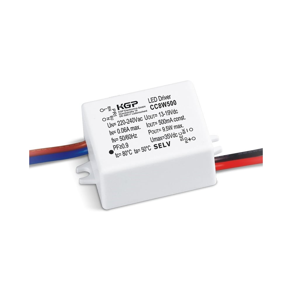 Изображение товара LED-драйвер KGP 8Вт AC-DC CC8W350 Т03734131 для светодиодных лент и ламп