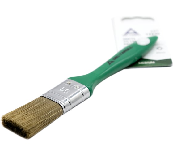 Изображение товара Кисть DeltaRoll с зеленой ручкой, смешанная щетина, 30x12 мм 12830