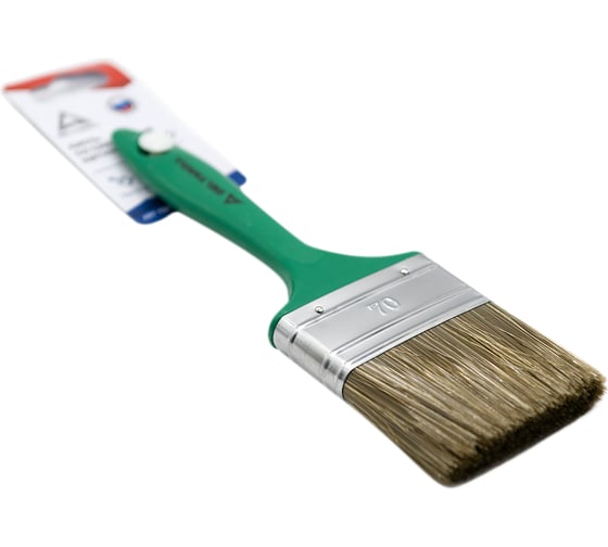 Изображение товара Кисть DeltaRoll с зеленой ручкой, смешанная щетина, 70x16 мм 12870