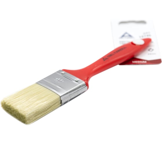 Изображение товара Кисть DeltaRoll с красной ручкой, светлая щетина, 40x13 мм 12740