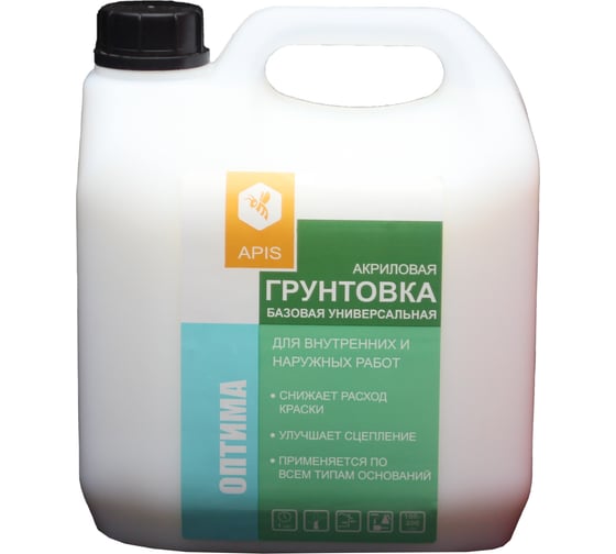 Изображение товара Универсальная базовая грунтовка APIS Оптима, канистра 3 кг 4665296514028