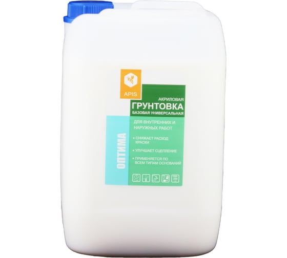 Изображение товара Универсальная базовая грунтовка APIS Оптима, канистра 10 кг 4665296514004