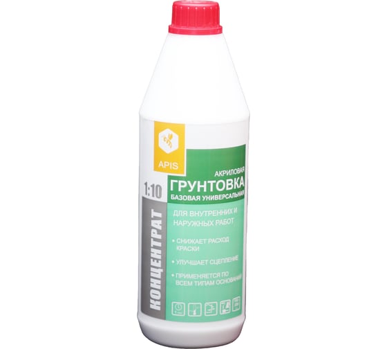 Изображение товара Универсальная базовая грунтовка APIS концентрат 1:10, бутылка 1 кг 4665296510266