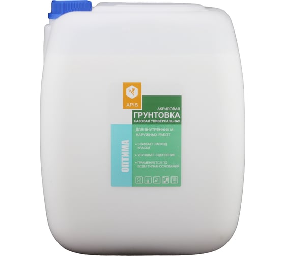 Изображение товара Универсальная базовая грунтовка APIS Оптима, канистра 30 кг 4665296514035