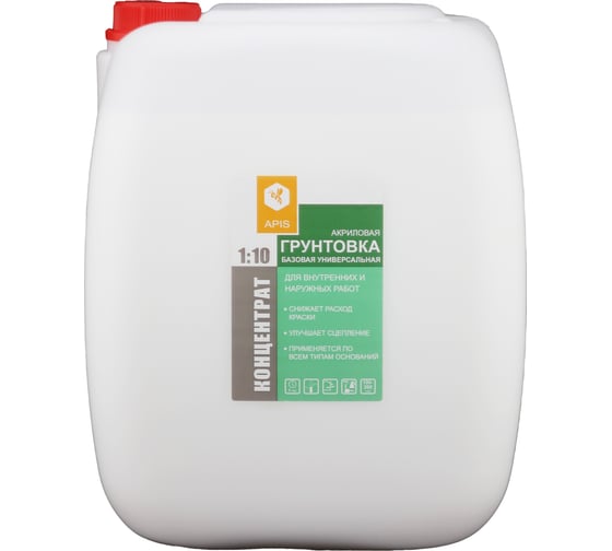 Изображение товара Универсальная базовая грунтовка APIS концентрат 1:10, канистра 30 кг 4665296513946