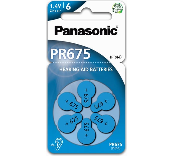 Изображение товара Батарейка Panasonic PR - 675 H 750