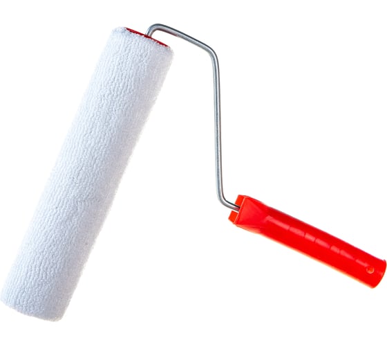 Изображение товара Малярный валик РемоКолор с рукояткой Велюр, ось 6мм, D48мм, 250мм, 04-2-306