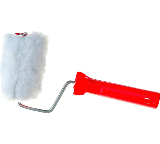 Изображение товара Малярный валик РемоКолор с рукояткой Меховой, ось 6мм, D48мм, 100мм, 04-2-003