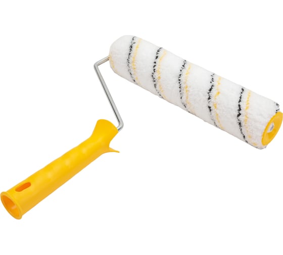 Изображение товара Малярный валик РемоКолор с рукояткой Микрофибра, ось 6мм, D40мм, красная рукоятка, 04-2-625