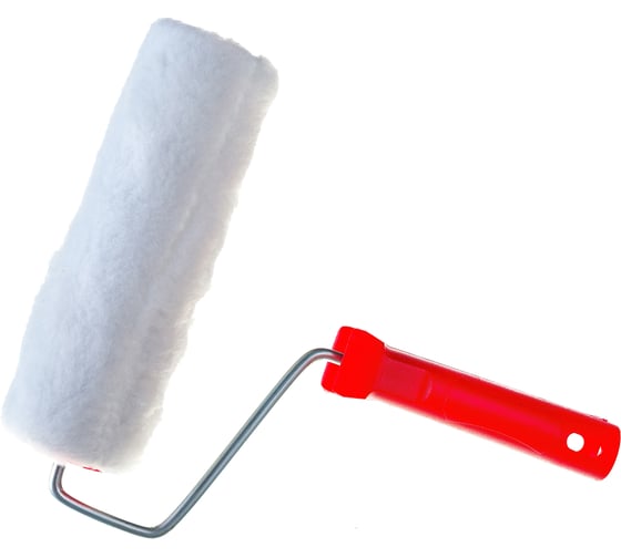 Изображение товара Малярный валик РемоКолор с рукояткой Меховой, ось 6мм, D48мм, 200мм, 04-2-001