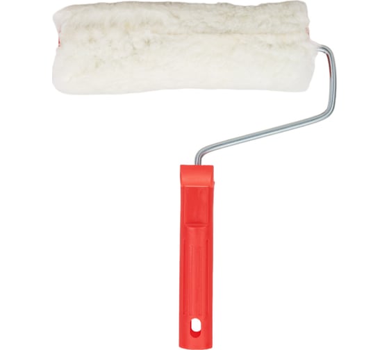 Изображение товара Малярный валик РемоКолор с рукояткой Ягнёнок, ось 6мм, D48мм, 200мм, 04-2-420