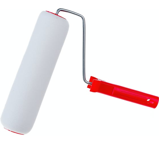 Изображение товара Малярный валик РемоКолор с рукояткой Поролон, ось 6мм, D48мм, 250мм, 04-2-102