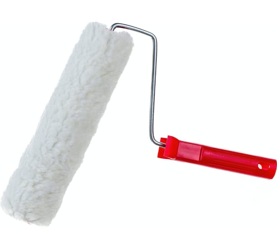 Изображение товара Малярный валик РемоКолор с рукояткой Ягнёнок, ось 6мм, D48мм, 250мм, 04-2-425