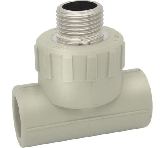 Изображение товара Тройник комбинированный Damento 32мм, наружная резьба 1", серый 8869