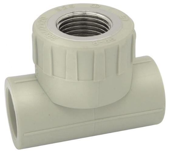 Изображение товара Тройник комбинированный Damento 32мм, внутренняя резьба 1/2", серый 8851