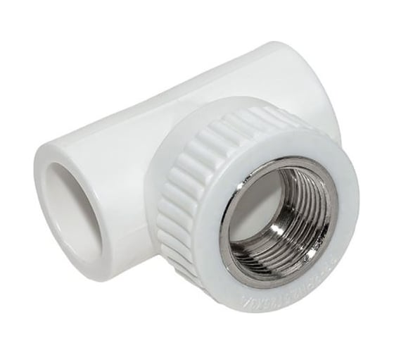 Изображение товара Тройник комбинированный Damento 32мм, внутренняя резьба 1/2, белый 8844
