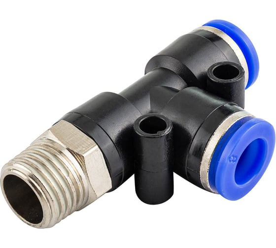 Изображение товара Фитинг Т-образный для пластиковых трубок Forsage 8 мм с наружной резьбой 1/4 F-SPD08-02(59387)