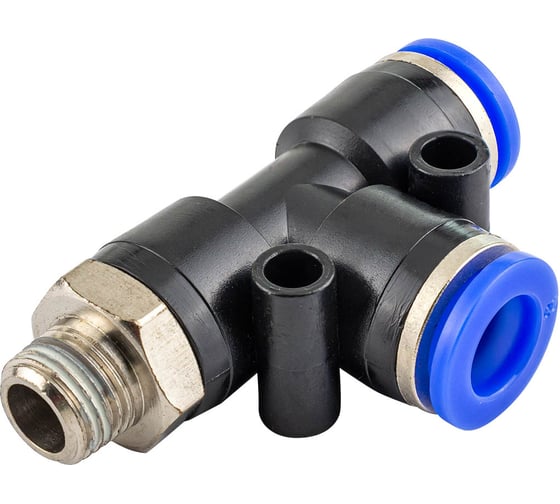 Изображение товара Фитинг Т-образный для пластиковых трубок Forsage 8 мм с наружной резьбой 1/8 F-SPD08-01(59386)