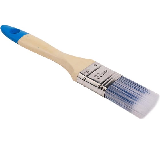 Изображение товара Кисть плоская Toolberg Лазурит-Эксперт, искусственная щетина, дер. рук., 38мм, ЛА-00003505