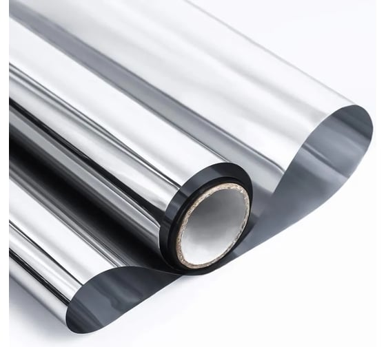 Изображение товара Светоотражающая статическая оконная пленка Delfa серебро ТМ5-Т01/S45