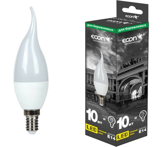 Изображение товара Светодиодная лампа ECON LED CNT 10Вт E14 3000K BW35 ES 7710011