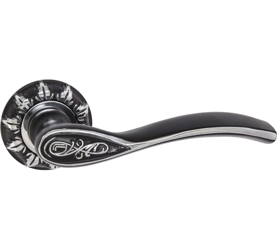 Изображение товара Дверная ручка Ренц Флория черный/хром блестящий INDH 17-10 B/CP