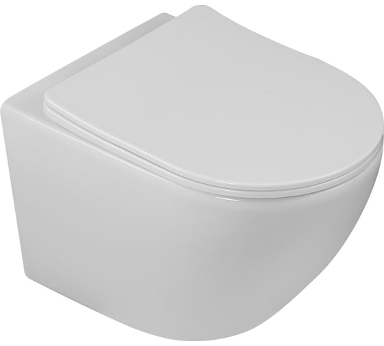 Изображение товара Унитаз подвесной Milleau Vortex с микролифтом (белый глянец) / Tornado MYL038SGW