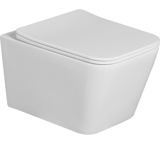 Изображение товара Унитаз подвесной Milleau CONT-S белый глянец, безободковый, с микролифтом MYL041SGW