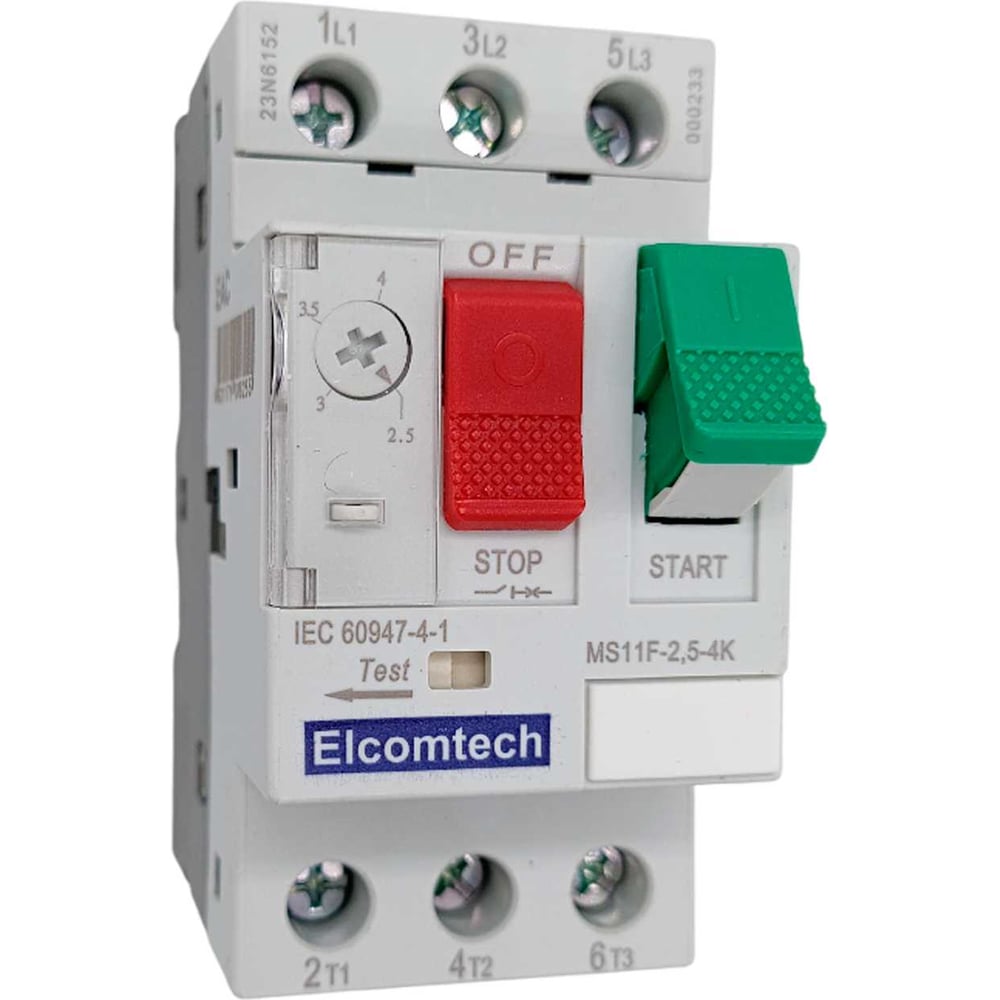 Мотор-автомат ELCOMTECH MS11F-2,5-4K (2,5-4А) УТ-00026446