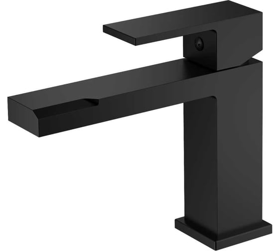 Изображение товара Смеситель для раковины 13113B Stavanger ЧЕРНЫЙ, латунь, высокий излив, картридж 26мм, гайка PLATAN УТ-00052132