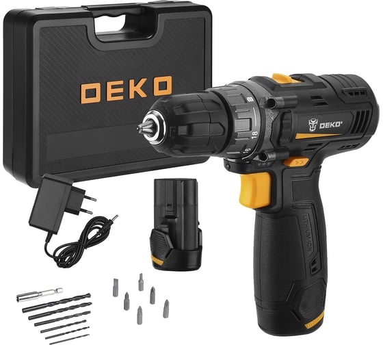 Изображение товара Аккумуляторная дрель-шуруповерт DEKO GCD12DU3 SET4 063-4140