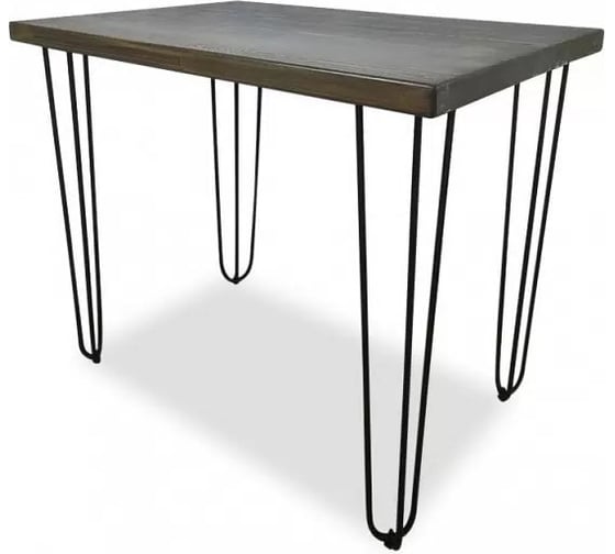 Изображение товара Стол Solarius Loft из массива сосны, на шпильках, 90x60 см, цвет Венге stloftshpil9060ven