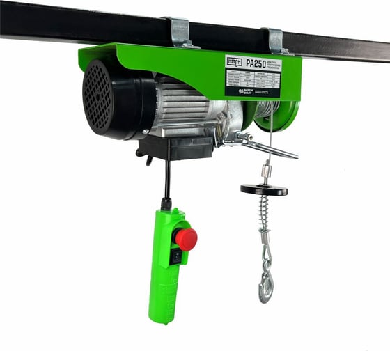 Изображение товара Мини таль электрическая стационарная HITCH РА250 125/250кг 12/6м 220В SZ086105