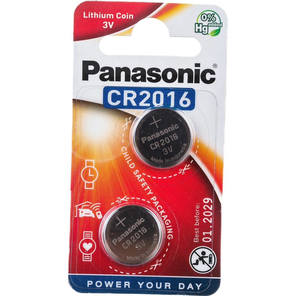 Батарейка Panasonic батарейка cr2016 robiton profi r cr2016 bl5 5 штук 13414