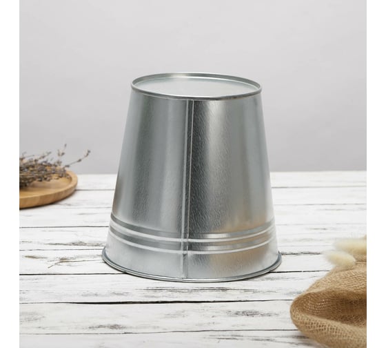 Изображение товара Вазон без ручек СИМАЛЕНД 5 л, 20.5 см, оцинкованный 2499757