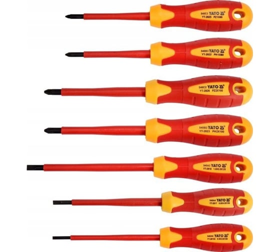 Изображение товара Набор диэлектрических отверток YATO 7 шт YT-2828