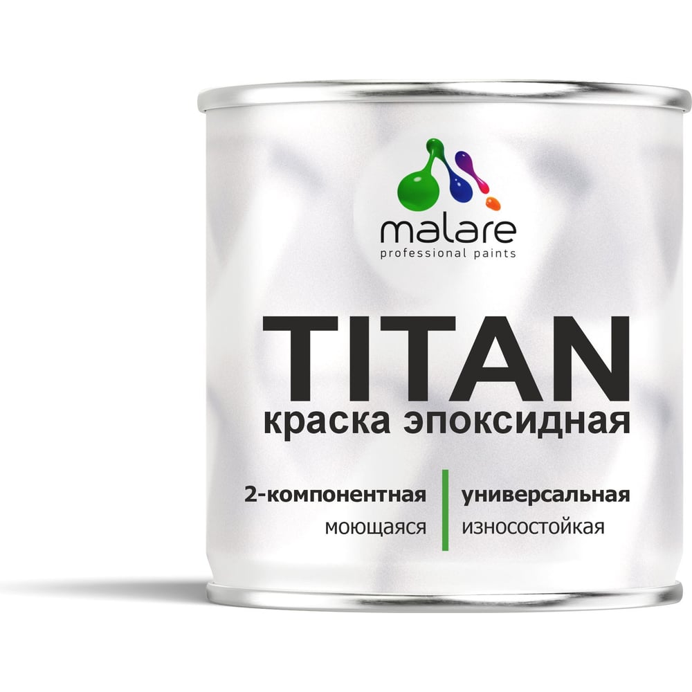 Изображение товара Эпоксидная краска MALARE 2К TITAN универсальная влагостойкая 1,12 кг RAL 8012