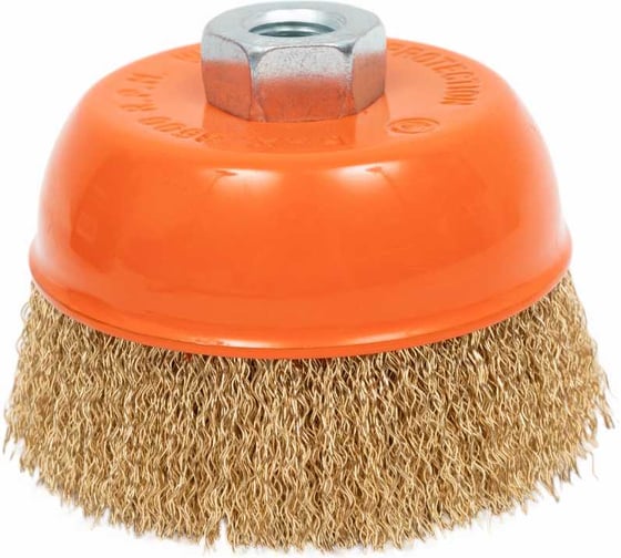 Изображение товара Щетка для УШМ, 100 мм, М14, "чашка", латунированная витая проволока Gigant G-110445L