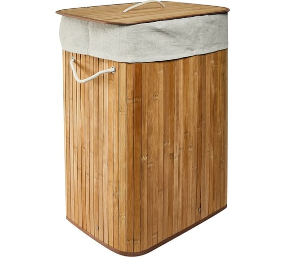 Изображение товара Складная корзина для белья VIDAGE Cesto, 72 л, 40x30x60 см, бамбук, бежевый 1392003
