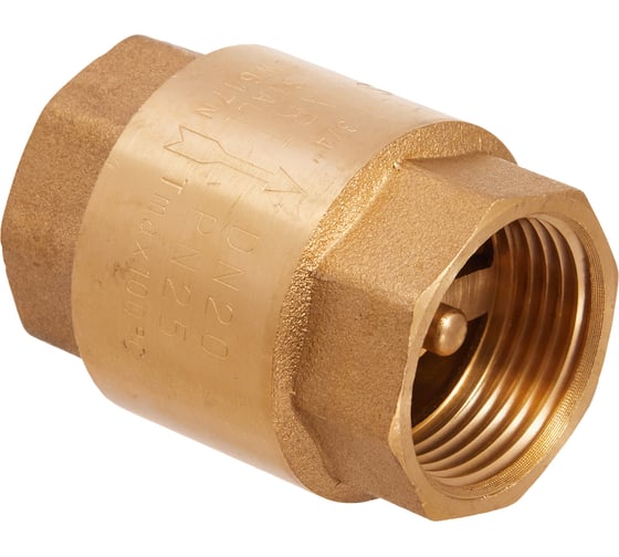 Изображение товара Клапан обратный латунный Smart Install В 1 с метал. затвором, упак. 13 шт. 57233S